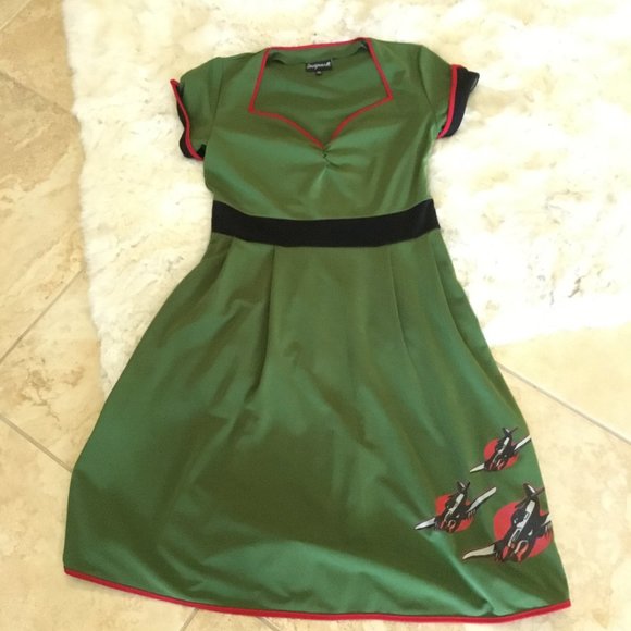 Sourpuss Dresses & Skirts - Sourpuss rare fighter plane dress size XXL